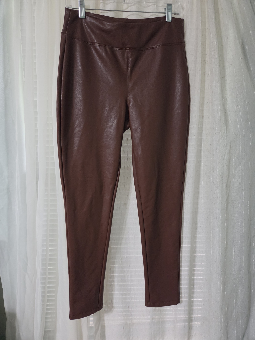 BBJ Los Angeles Faux Leather High-Waist Leggings - Brown